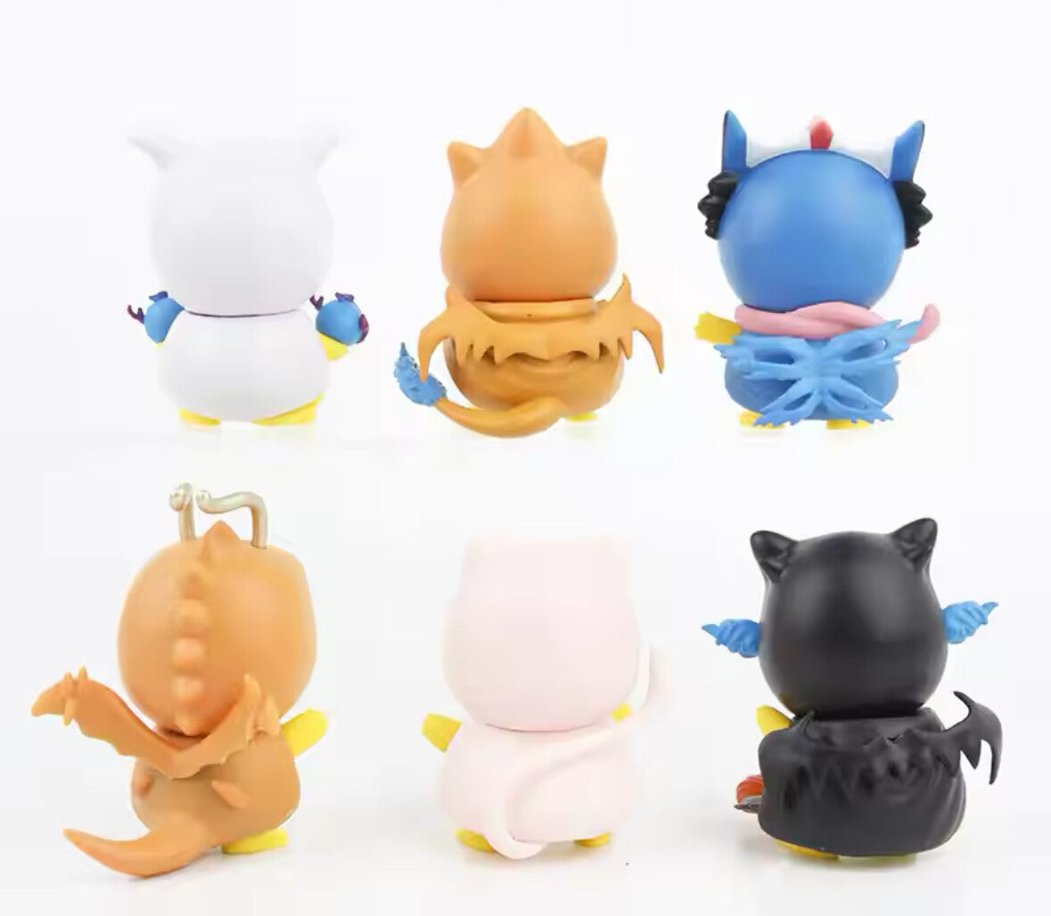 Poncho Pikachu, Mew, Mewtwo, Dragonite, , Mega Charizard, Charizard