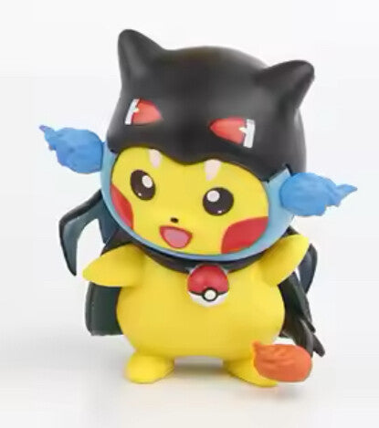 Poncho Pikachu, Mew, Mewtwo, Dragonite, , Mega Charizard, Charizard