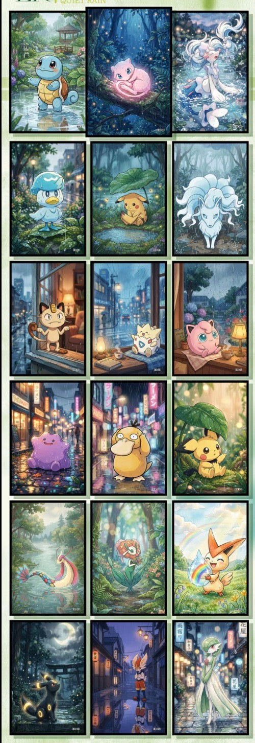 Pokemon Afternoon Time artboards (10 packs)