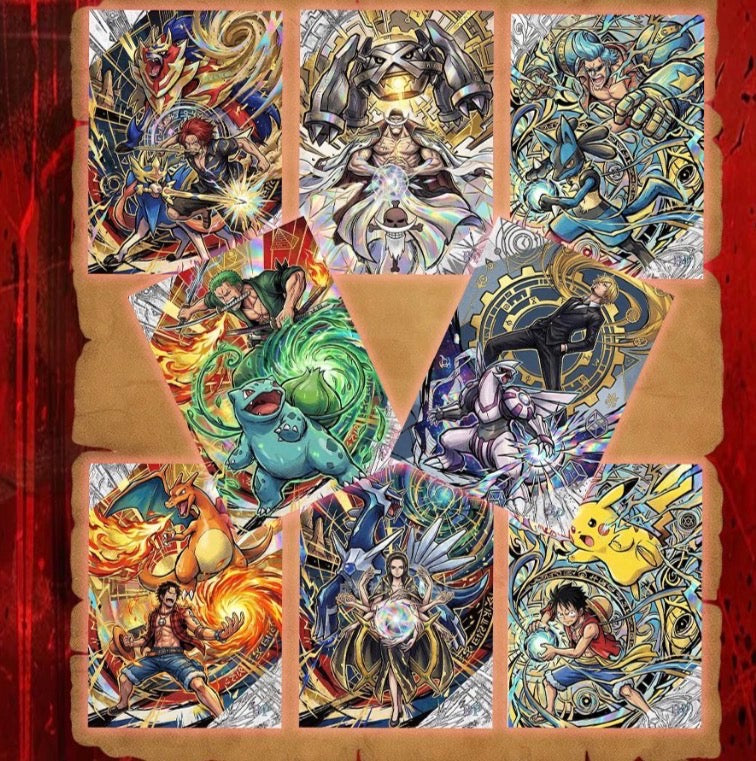 One piece, Pokemon crossover Polaroids (30 packs)