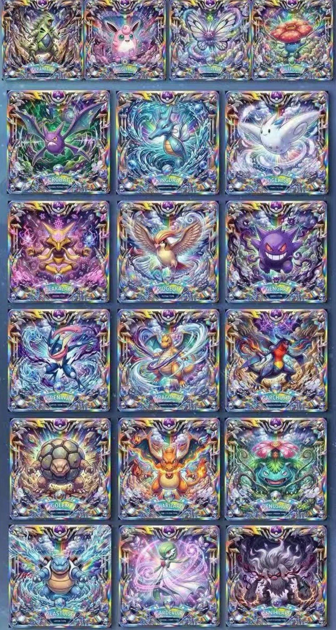 Pokemon Ceramic blind Magnets (10 magnets)