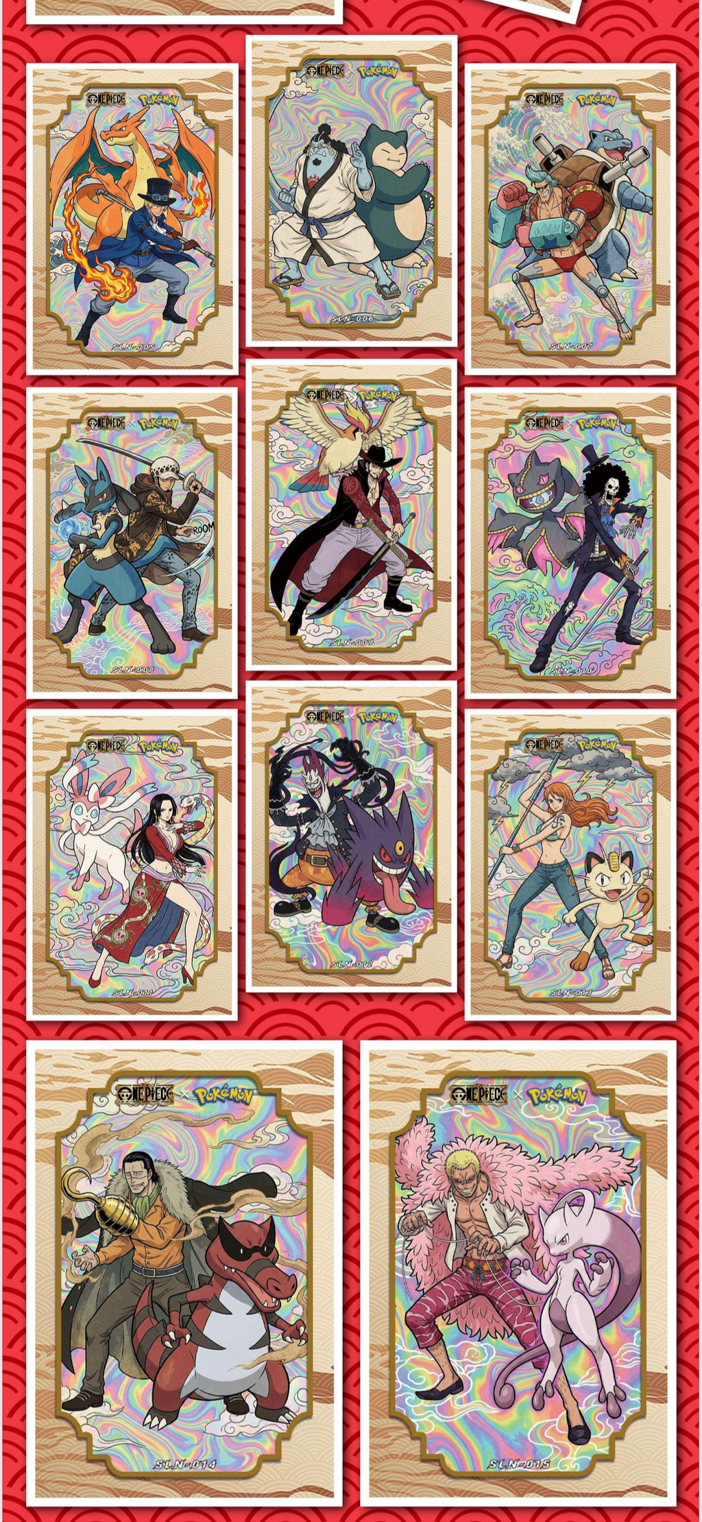 One piece Pokemon art board (10 packs)