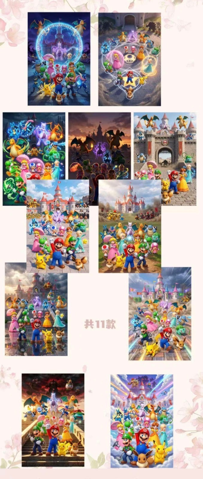 Mario x Pokemon artboards (10 packs)