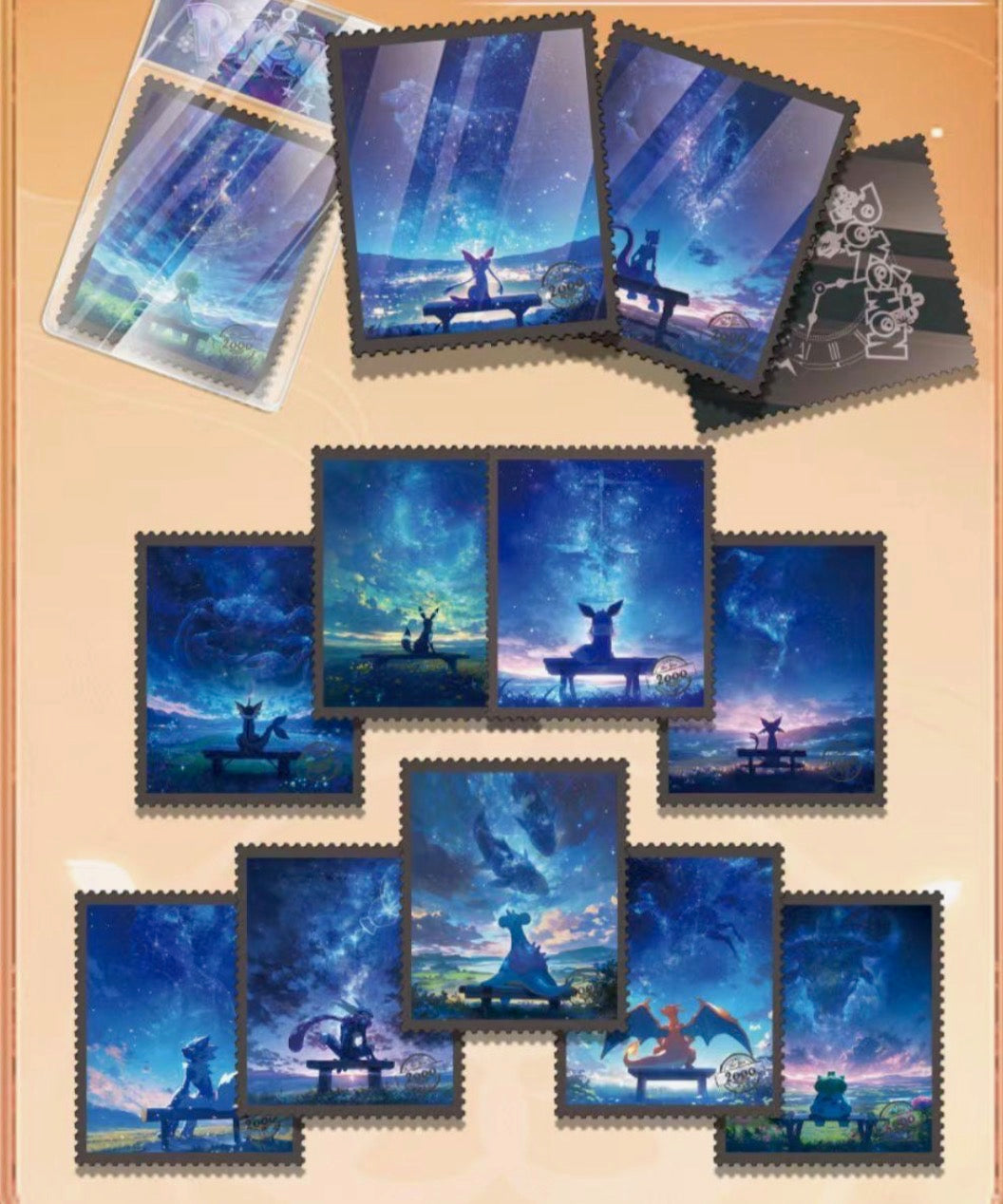 Starry night stamp slab 10 pack)