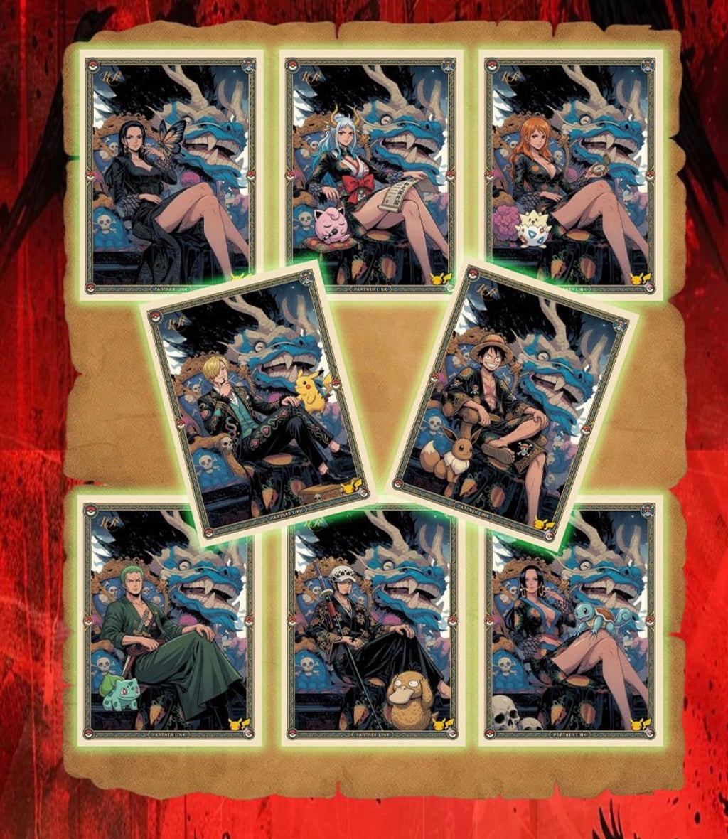 One piece, Pokemon crossover Polaroids (30 packs)