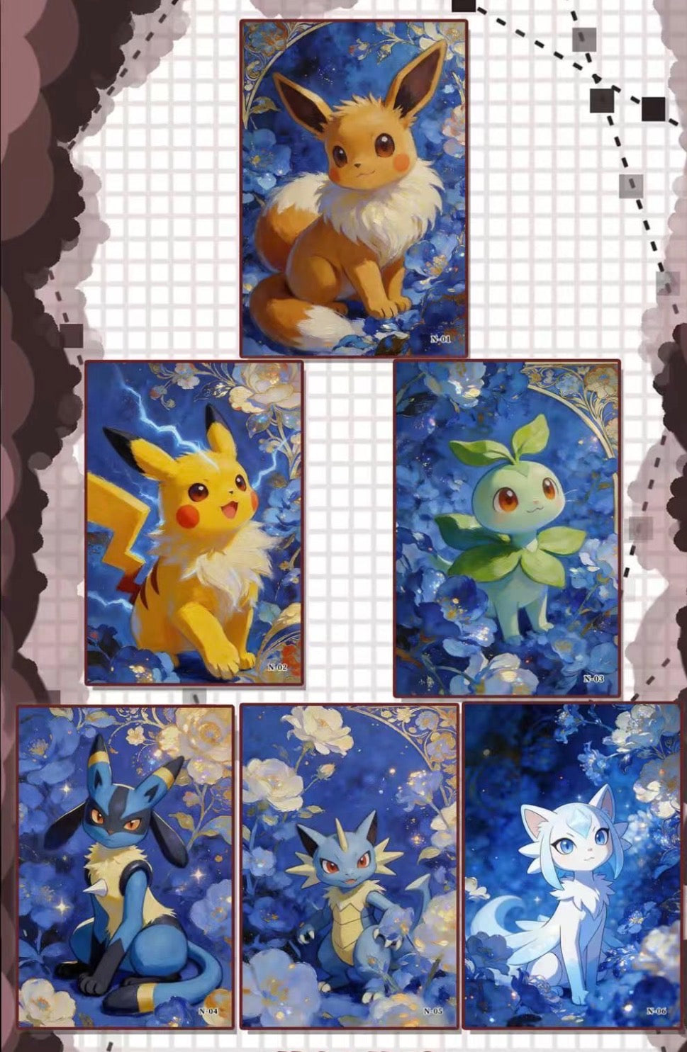 Pokemon Fantasy imprint art boards (10 packs)