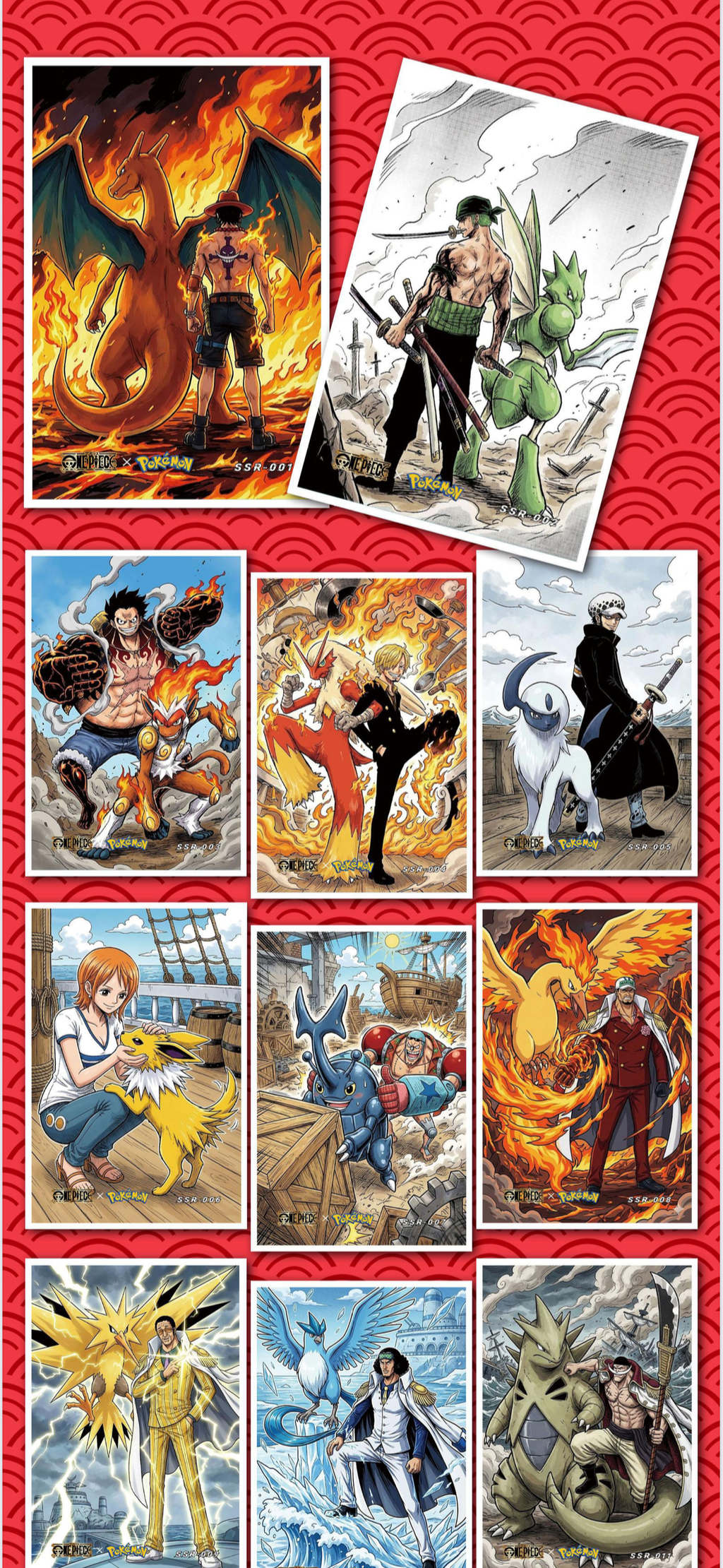 One piece Pokemon art board (10 packs)