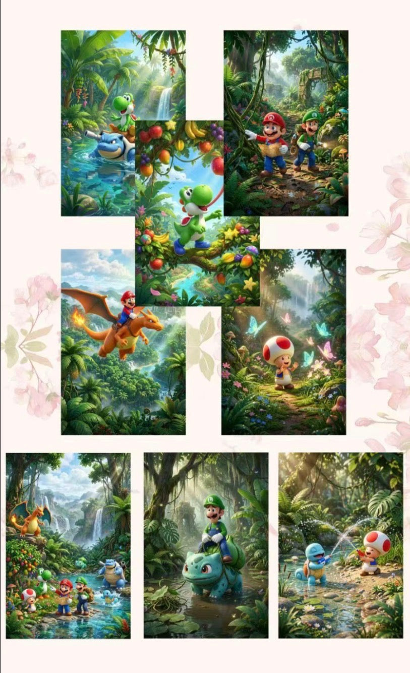 Mario x Pokemon artboards (10 packs)