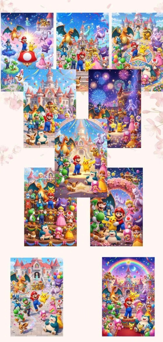 Mario x Pokemon artboards (10 packs)