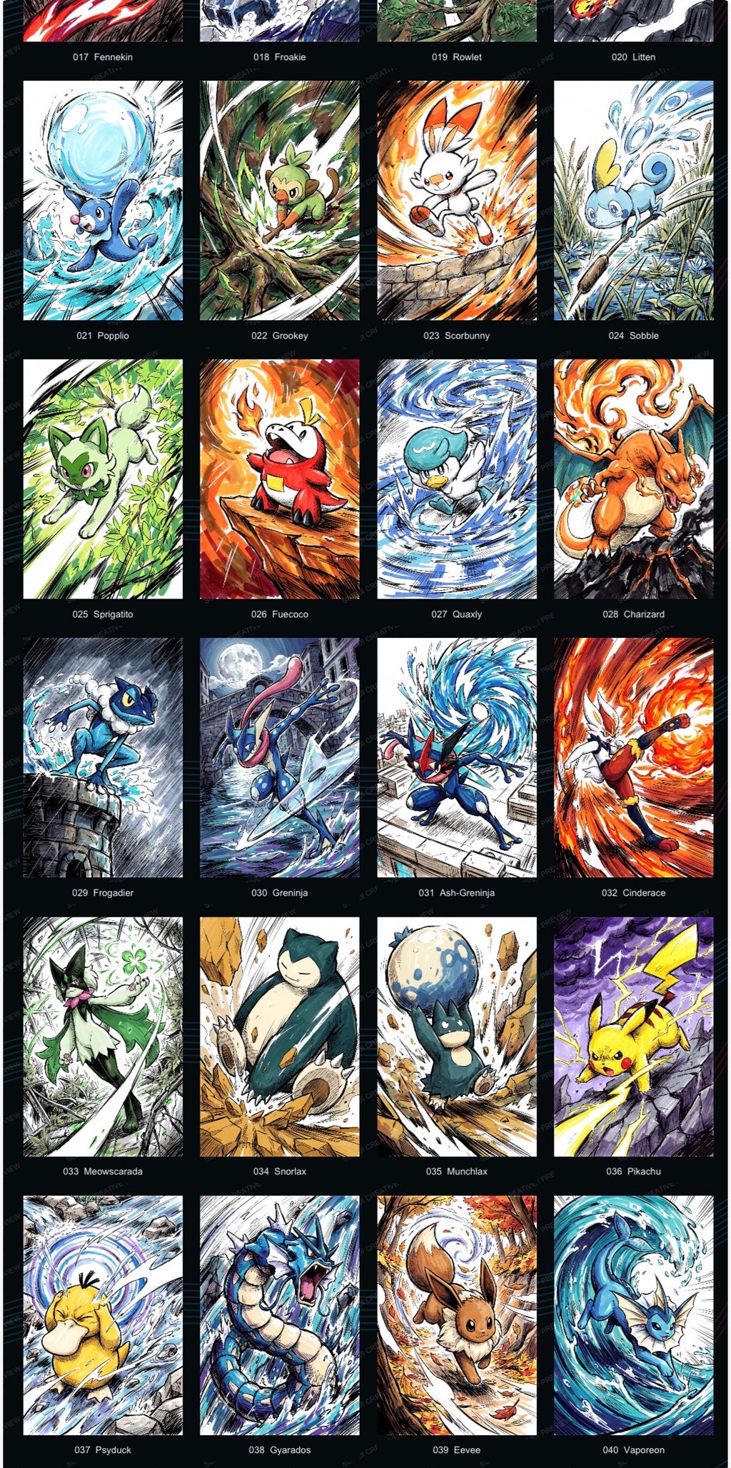 Ink awakening artboards (10 packs)