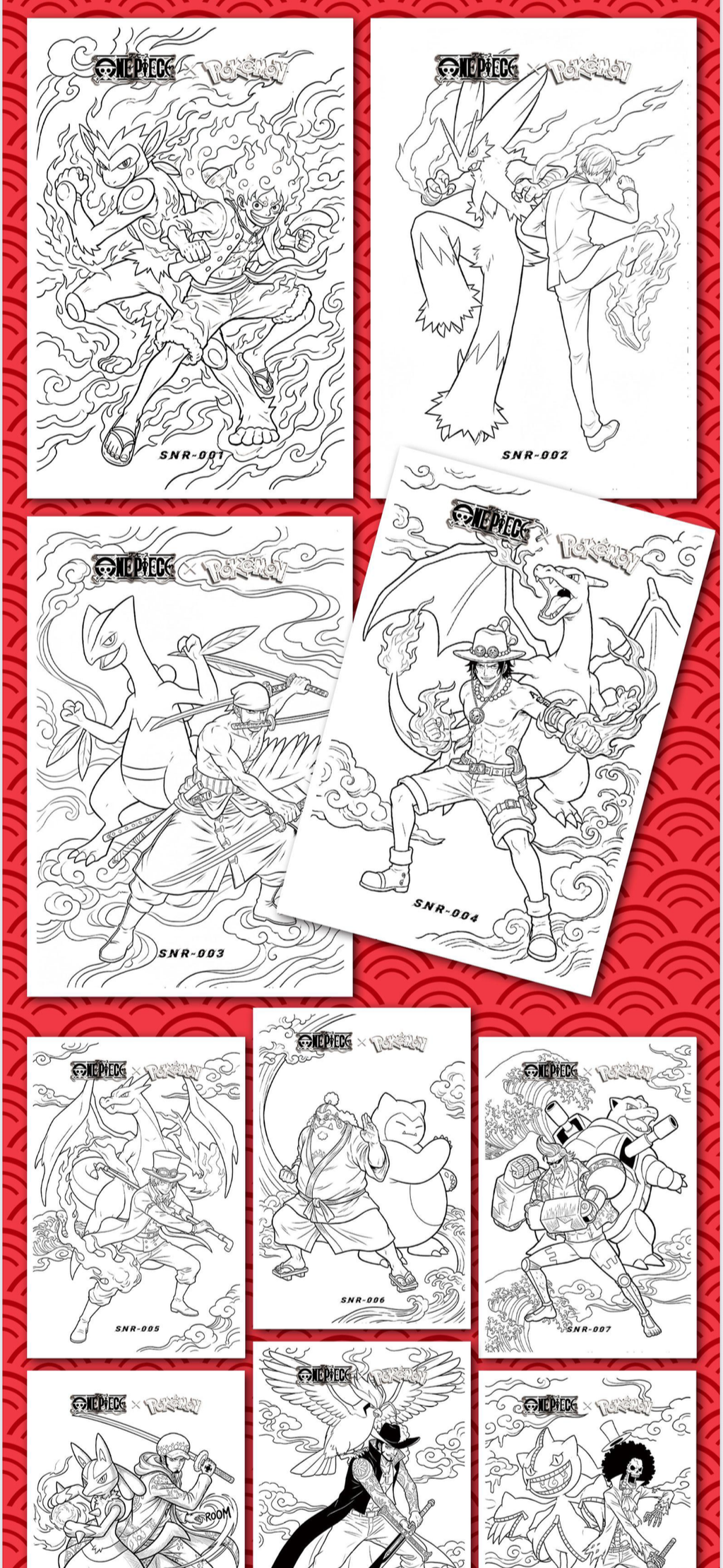 One piece Pokemon art board (10 packs)