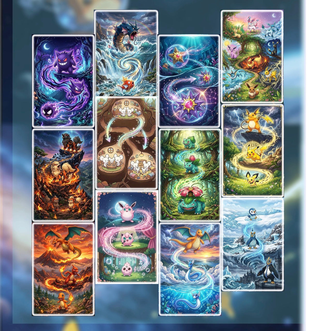 Pokemon Wandering Gallery Art boards (10 packs)