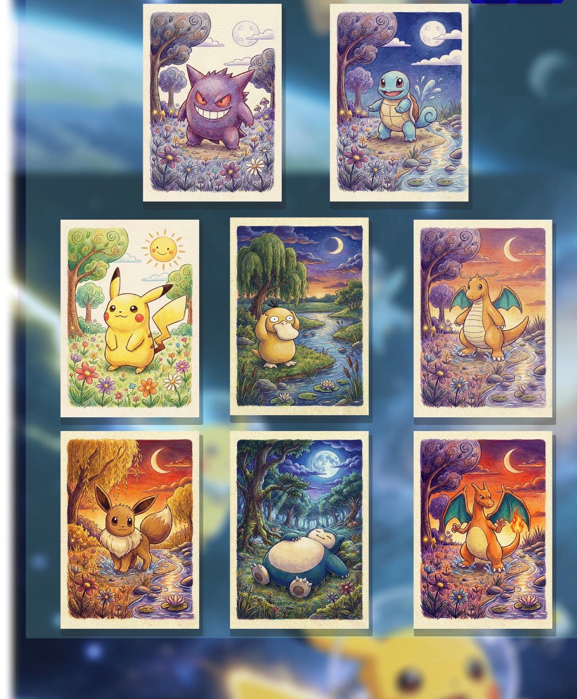 Pokemon Wandering Gallery Art boards (10 packs)