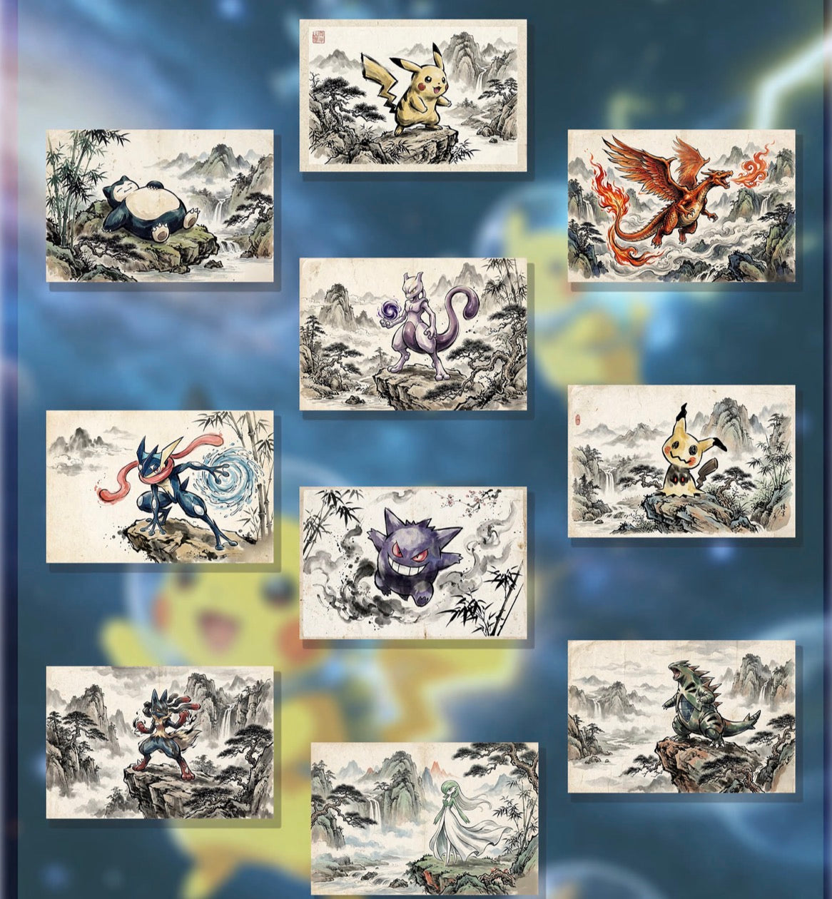 Pokemon Wandering Gallery Art boards (10 packs)