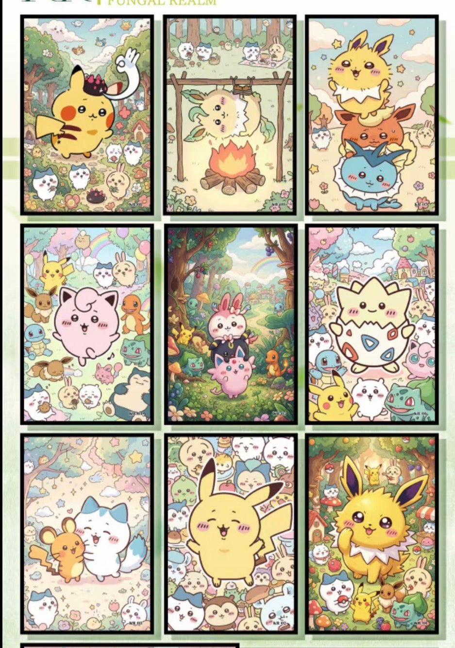 Pokemon Afternoon Time artboards (10 packs)