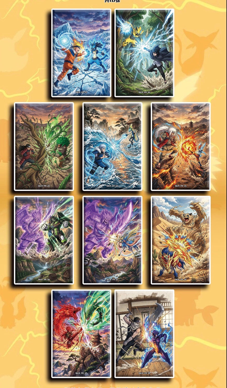 Pokemon Naruto Art Board (10 packs)