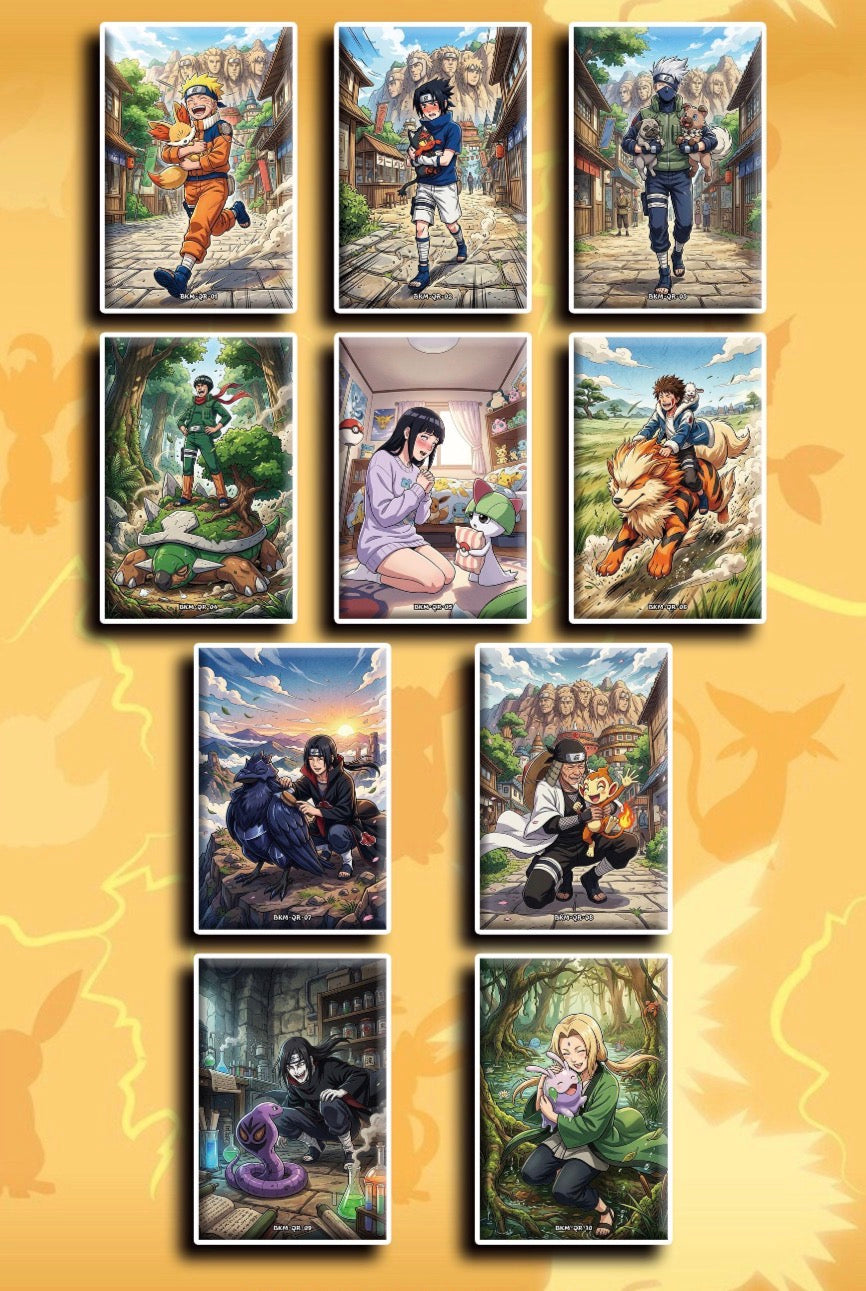 Pokemon Naruto Art Board (10 packs)